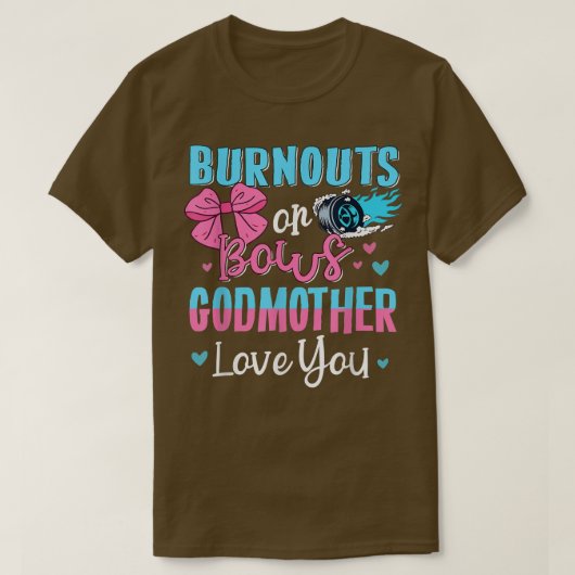 Burnouts or Bows Godmoeder houdt van je sekse T-shirt (Design voorkant)