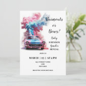 Burnouts thema geslacht onthullen kaart (Staand voorkant)