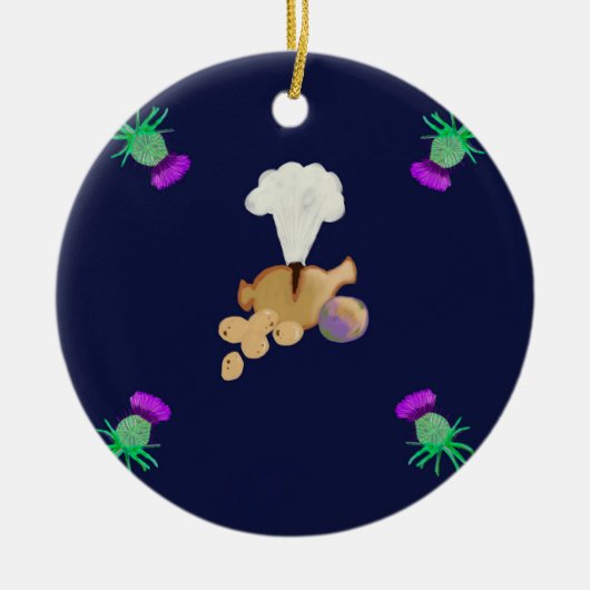 Burns avondmaal keramisch ornament (Voorkant)