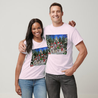 Burns Bunch Kerst Engelse Bulldog Tree T-shirt