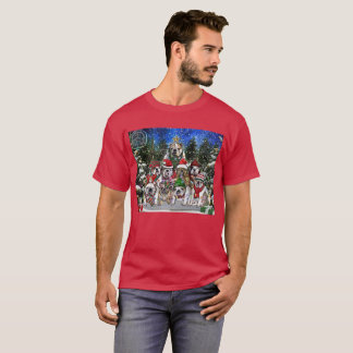 Burns Bunch Kerst Engelse Bulldog Tree T-shirt