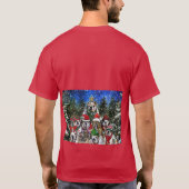 Burns Bunch Kerst Engelse Bulldog Tree T-shirt (Achterkant)