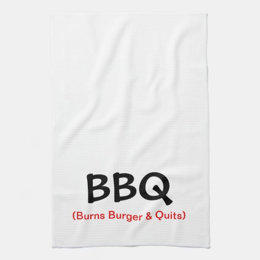 Burns Burger & Quits BBQ Kitchen Towel Theedoek (Verticaal)