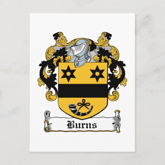 Burns Family Crest Briefkaart (Voorkant)