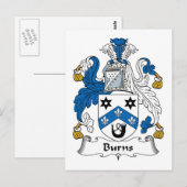 Burns Family Crest Briefkaart (Voorkant / Achterkant)