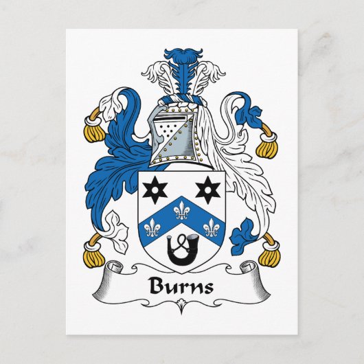 Burns Family Crest Briefkaart (Voorkant)