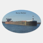 Burns Harbour-sticker Ovale Sticker (Voorkant)