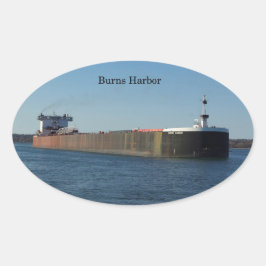 Burns Harbour-sticker Ovale Sticker
