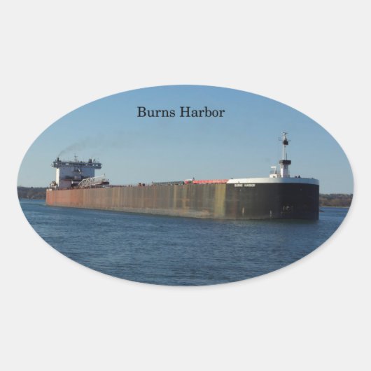 Burns Harbour-sticker Ovale Sticker (Voorkant)