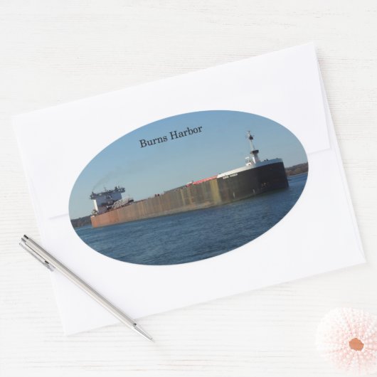 Burns Harbour-sticker Ovale Sticker (Envelop)