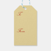 Burns-Jones Kerstengel Fine Art Cadeaulabel (Achterkant)