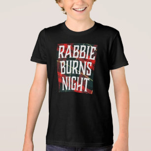 Burns Night Celebration Flyer op veelkleurig Tri-Blend Shirt