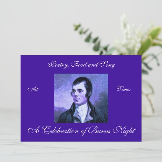 Burns Night Invitation Kaart (Staand voorkant)