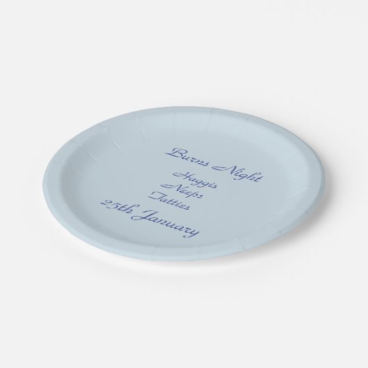 Burns Night Papieren Bordje (Gekanteld)