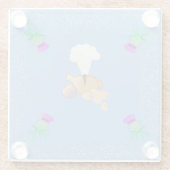 Burns Night sky edit Glazen Onderzetter (Achterkant)