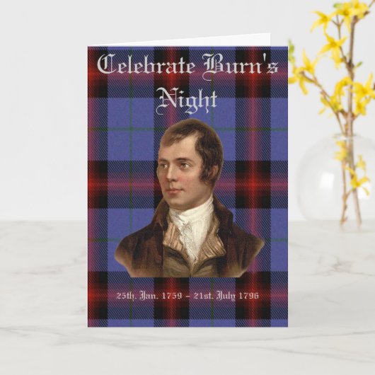 BURN'S NIGHT WENSKAART KAART (Gele Bloem)