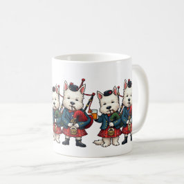 Burns Night West Highland Terrier Doedelzakspelers Koffiemok