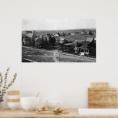 Burns, oregon Town Birds Eye Uitzicht Foto Poster (Keuken)