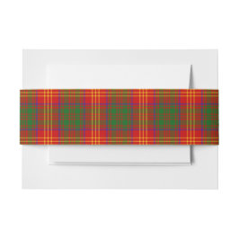 Burns Scottish Tartan Belly Band Uitnodigingen Wikkel
