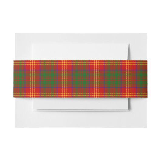Burns Scottish Tartan Belly Band Uitnodigingen Wikkel (Voorkant Voorbeeld)