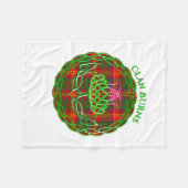 Burns Scottish Tartan Celtic Thistle Fleece Deken (Voorkant (Horizontaal))