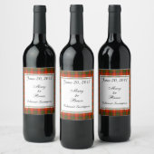 Burns Scottish Wedding Wine Label Wijn Etiket (Flessen)