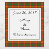 Burns Scottish Wedding Wine Label Wijn Etiket (Enkel label)