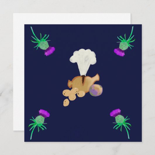 Burns supper bedankkaart (Voorkant / Achterkant)