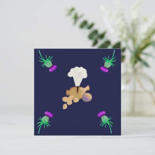 Burns supper bedankkaart (Staand voorkant)