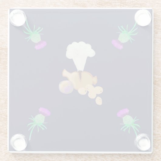 Burns supper coasters glazen onderzetter (Achterkant)