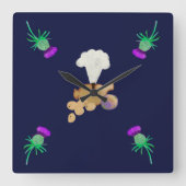 Burns supper vierkante klok (Voorkant)