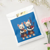 Burns Supper Westie Terrier Bagpiper And Usher Bedankzakje (Gezegeld)