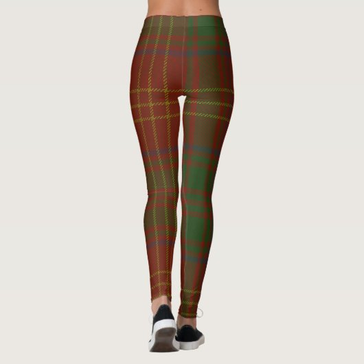Burns Tartan Clan Plaid Leggings (Achterkant)