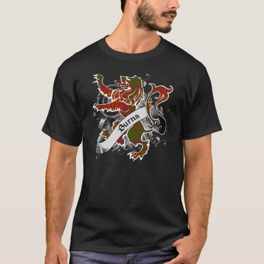 Burns Tartan Lion T-shirt (Voorkant)