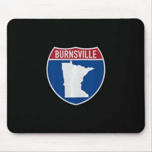 Burnsville Minnesota Kaart Snelweg Interstate Bord Muismat
