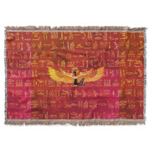 Burnt Amber Egyptian Princess Hieroglyphs