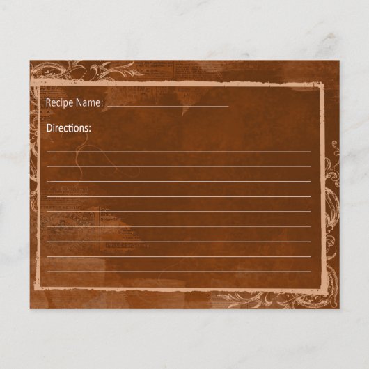 Burnt Caramel Recipcard (Achterkant)