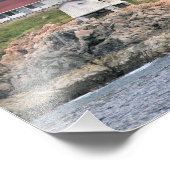 Burnt Coat Harbor Lighthouse Maine Foto Print Foto Afdruk (Hoek)