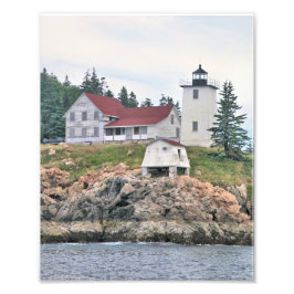 Burnt Coat Harbor Lighthouse Maine Foto Print Foto Afdruk