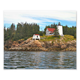 Burnt Coat Harbor Lighthouse Maine Foto Print Foto Afdruk