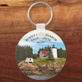 Burnt Coat Harbour Lighthouse Maine Sleutelhanger (Voorkant)