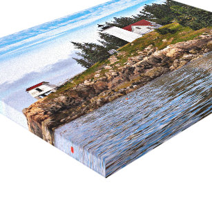 Burnt Coat Harbour Lighthouse Maine Wrapped Canvas