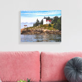 Burnt Coat Harbour Lighthouse Maine Wrapped Canvas (Insitu (Woonkamer))