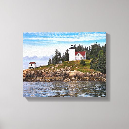 Burnt Coat Harbour Lighthouse Maine Wrapped Canvas (Voorkant)