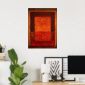 Burnt Ember Color Field Abstract Modern Art Poster (Thuiskantoor)