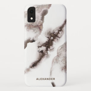 Burnt Hue Waterverf Ombre Marble Monogram Case-Mate iPhone Case