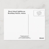 Burnt Island Lighthouse-Briefkaart Briefkaart (Achterkant)