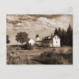 Burnt Island Lighthouse Maine-Briefkaart Briefkaart