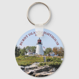 Burnt Island Lighthouse, Maine Keyring Sleutelhanger