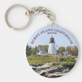 Burnt Island Lighthouse, Maine Keyring Sleutelhanger